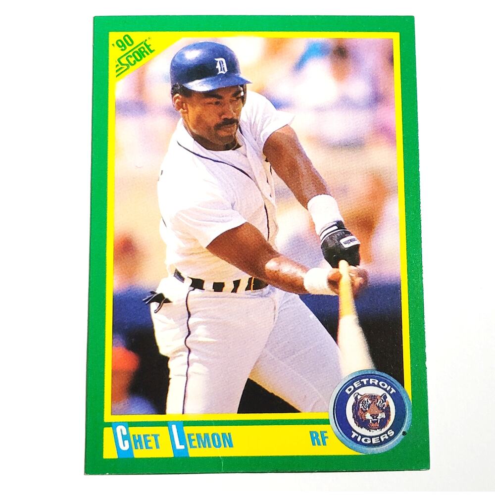 1990 Score Chet Lemon Card No. 106 Detroit Tigers RF VG/EX